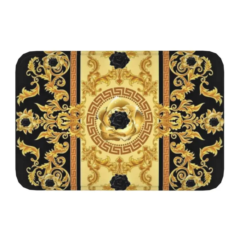 Custom Renaissance Baroque Floral Doormat Anti-Slip Entrance Kitchen Bath Floor Door Mat European Art Garden Carpet Rug