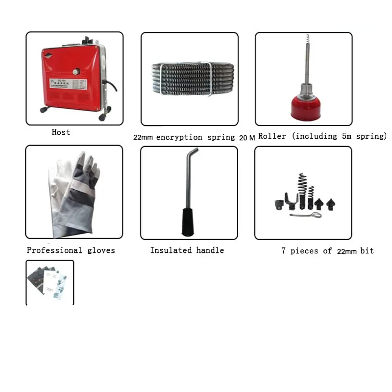 GQ-150 Điện Ống NẠO VÉT Máy Chuyên Nghiệp Gia Đình Cống Công Cụ Tự Động Vệ Sinh Sàn NẠO VÉT