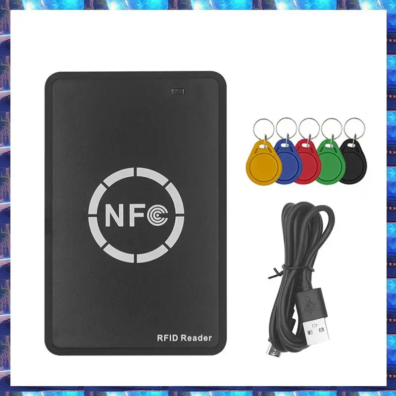 

2025 RFID NFC Smart Chip Reader/Writer+5XUID Keychain 125K 13.56M Copier RFID Duplicator Tag Copy Clone ID IC Key Badge Copy,RFI