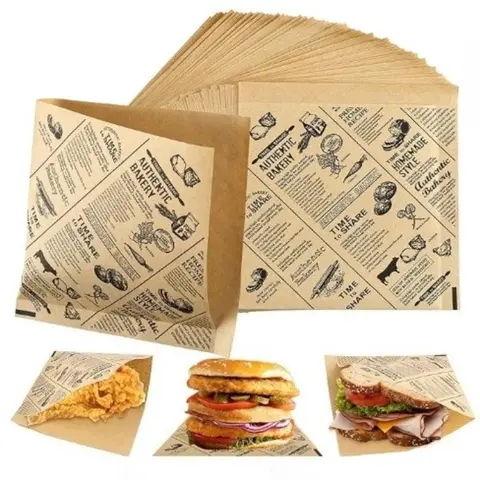 50 stuks sandwichverpakkingen, vetvrij non-stick perkamentpapier, schattig patroon voedselverpakking, bakgereedschap, keukengadgets