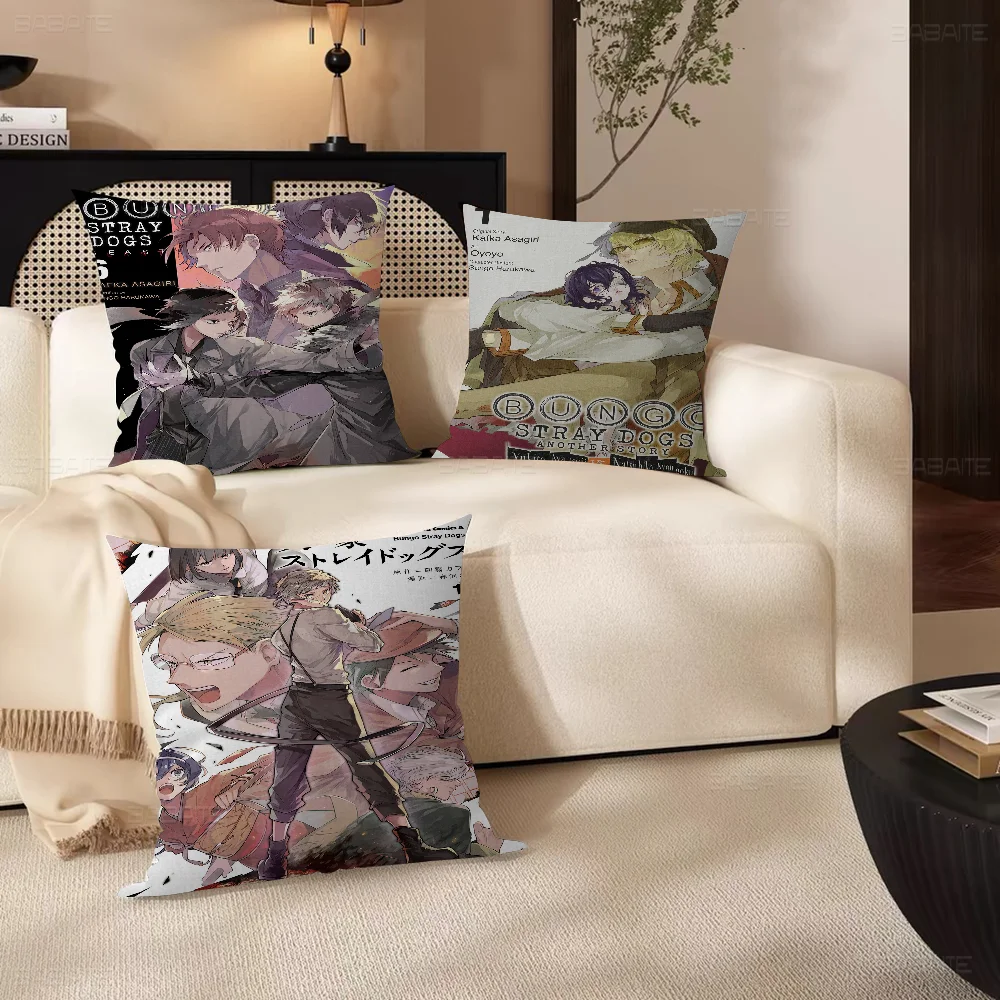 Japanese Anime Bungo Stray Dogs Personalized Pillow Dust Cover Bedroom Kids Party Decoration Pillowcase Birthday Children Gift