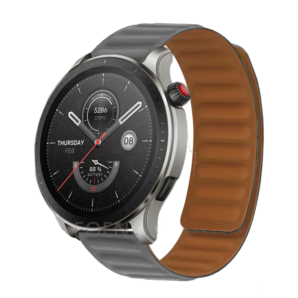 Huami Amazfit GTR 4/3 Pro/2/2e/47mm/GTR4 용 실리콘 마그네틱 스트랩, 시계 밴드 팔찌 Bip 3 Pro/GTS 2 4 미니 스포츠 시계 밴드