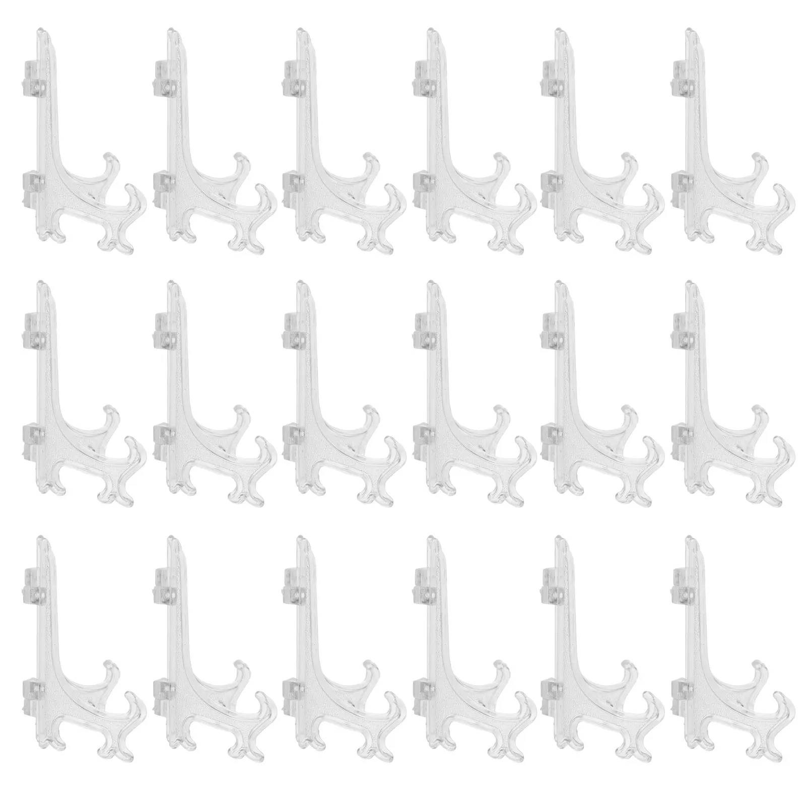 50Pcs Mini Plastic Easel Stands Transparent Small Picture Holder Painting Display Exhibition Home Decor Plates