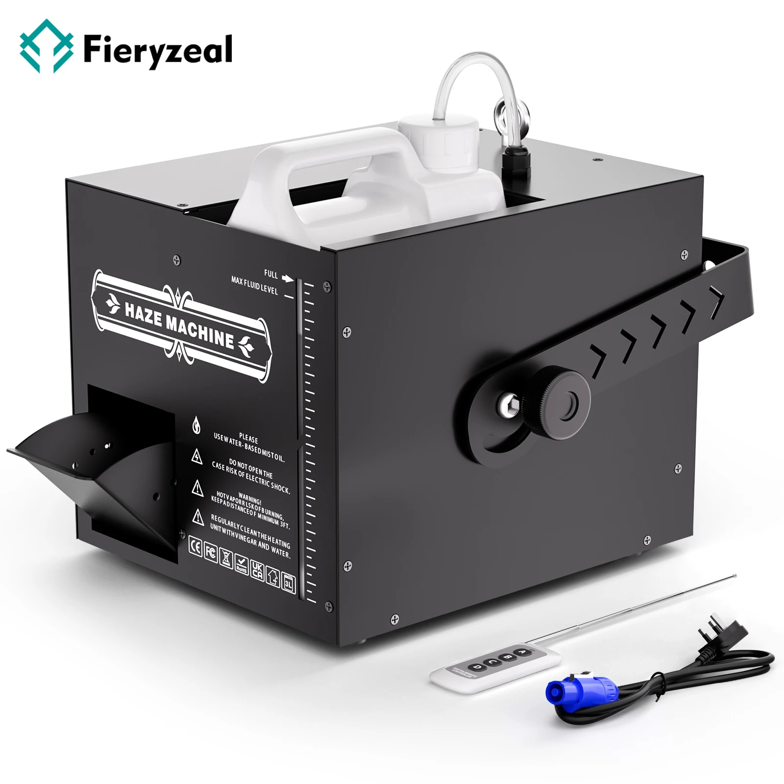 Fieryzeal 1000 واط آلة الضباب DMX التحكم عن بعد آلة الضباب المرحلة تأثير آلة لصنع الدخان ل DJ ديسكو حفلة موسيقية تأثير مبيد