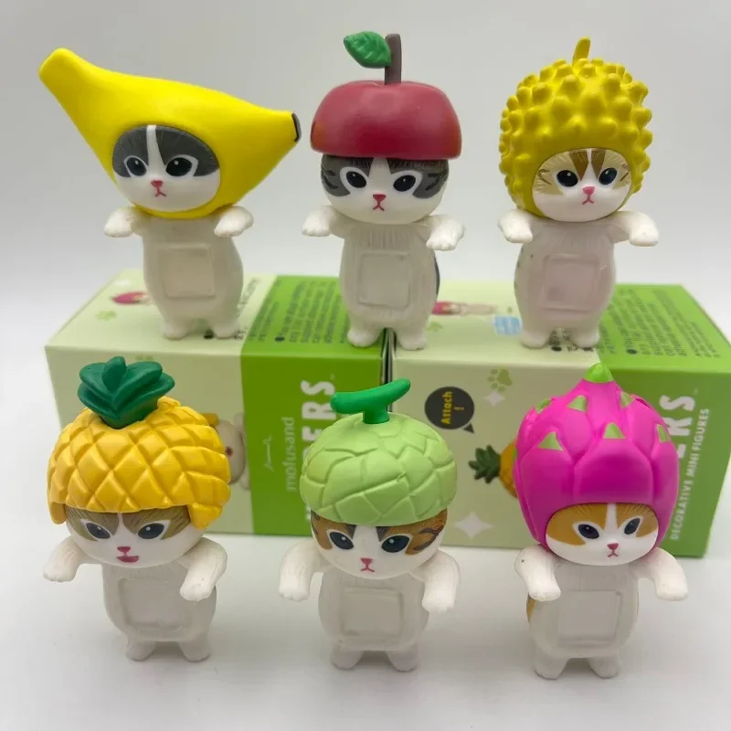 

Kitan Club Mofusand Fruit Cats Blind Box - Sanrio Style Cute Collectible Figures, Japanese Desk Decor