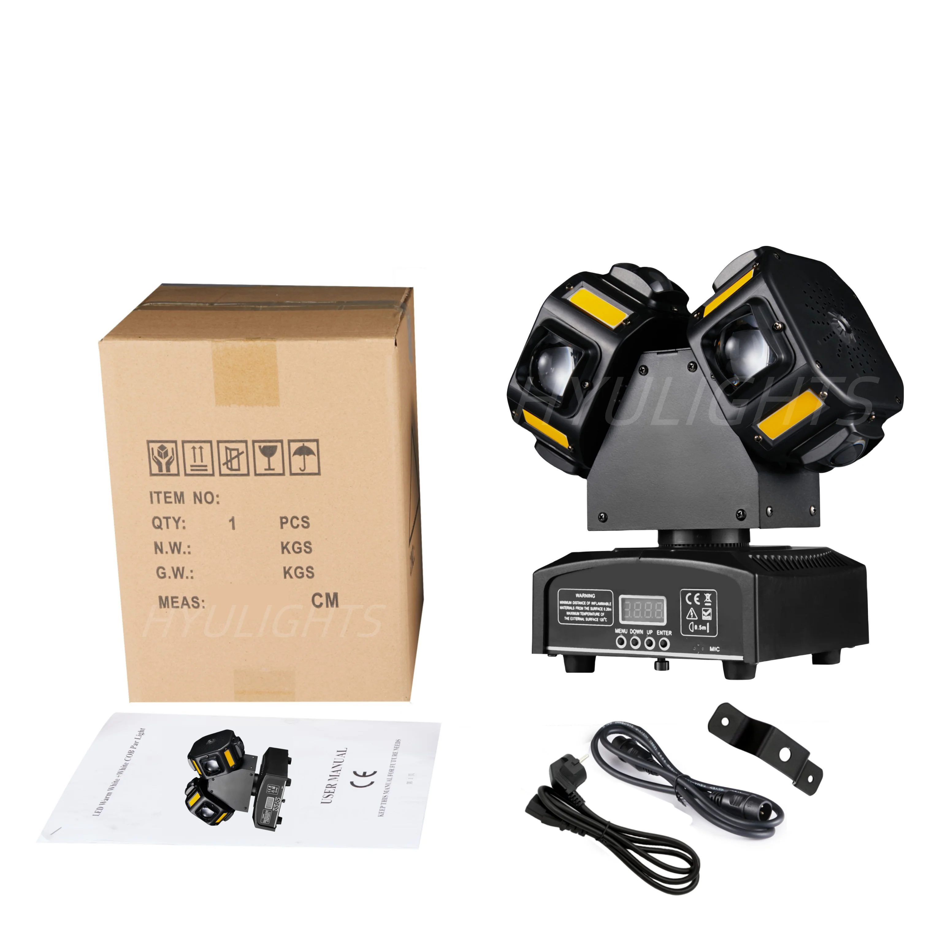 3in1 Multi-functional LED Mobile Head 8x12W RGBW LED Beam & Strobe LED Dual Head Moving Stage Light Star DJ Light Effect