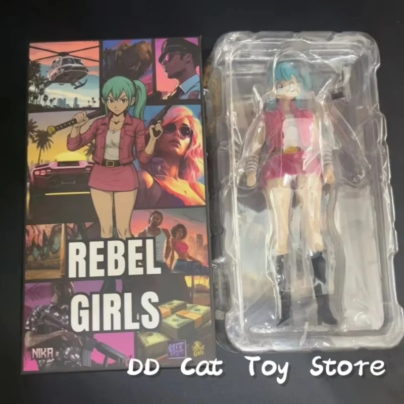 In Stock Original Hit Toys Dragon Ball Rebel Girl 1/12 SHF Hell Phantom Nika Bulma Vengeance Angel Luna  6in Anime Action Figure