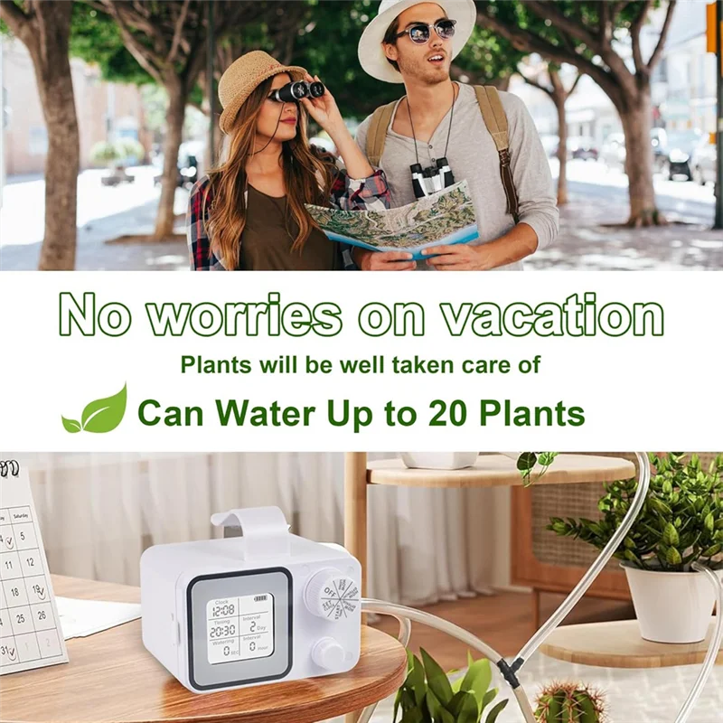 

AB33-Automatic Watering System With Adjustable Drippers Automatic Drip Irrigation Kit With Customize Schedule Water