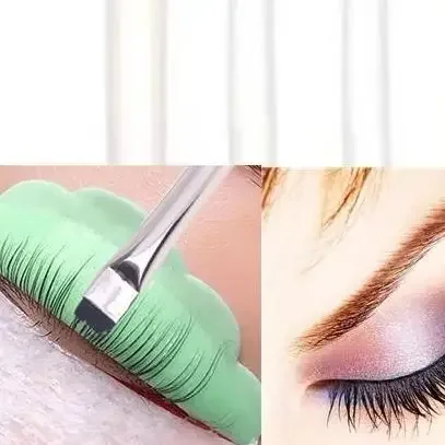 1 Uds. Cepillo plano con mango degradado, herramienta para levantar pestañas permanentes, varilla para permanente, aplicador de pestañas, herramientas y accesorios de maquillaje