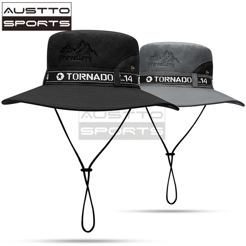 

Austto Sun Hat for Men/Women, Safari Hat Waterproof Bucket Hat UV Protection Boonie Hat for Fishing Hiking Garden Beach