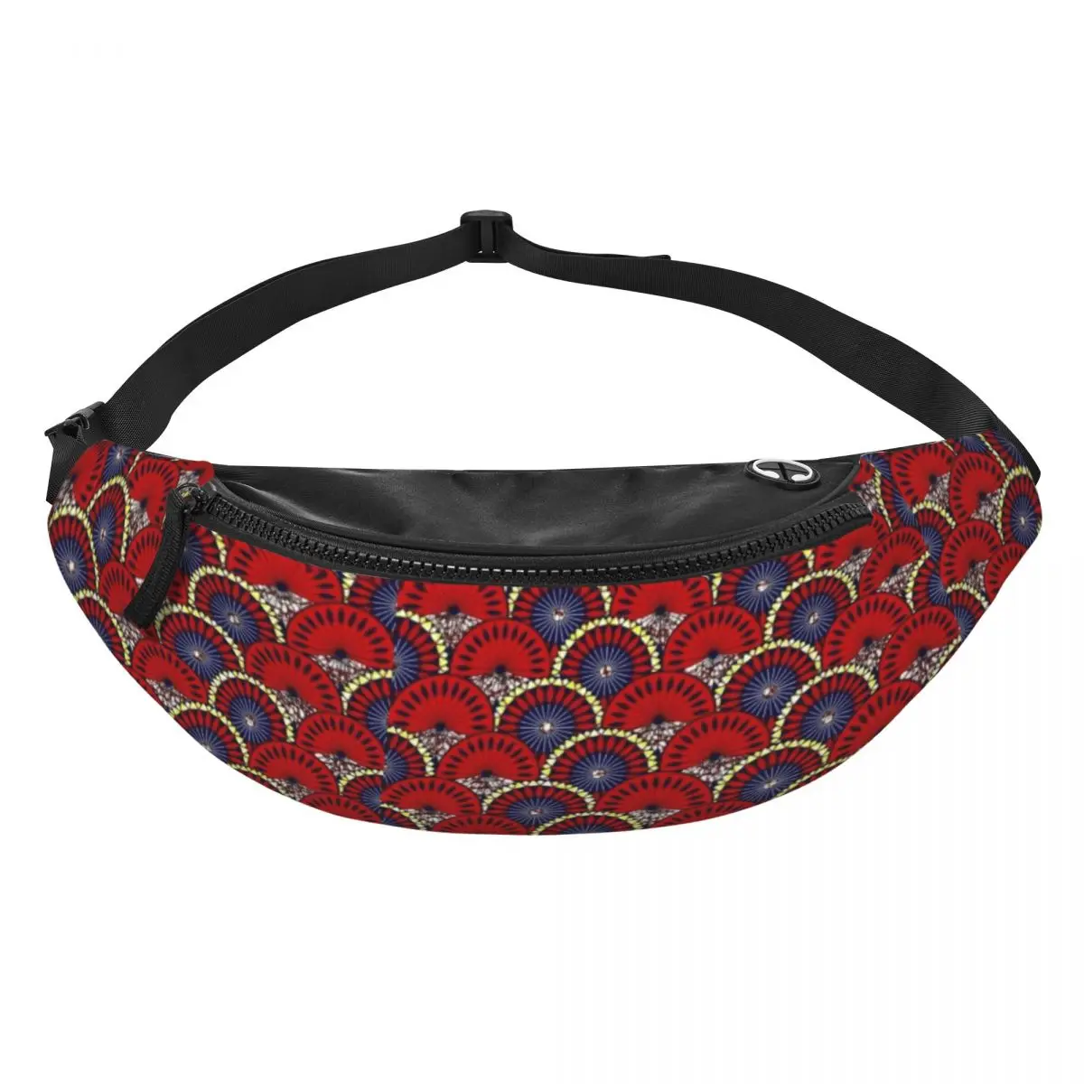 Ankara Dutch Wax Print Fanny Pack Women Men Custom African Patterns Crossbody Waist Bag for Traveling Phone Money Pouch