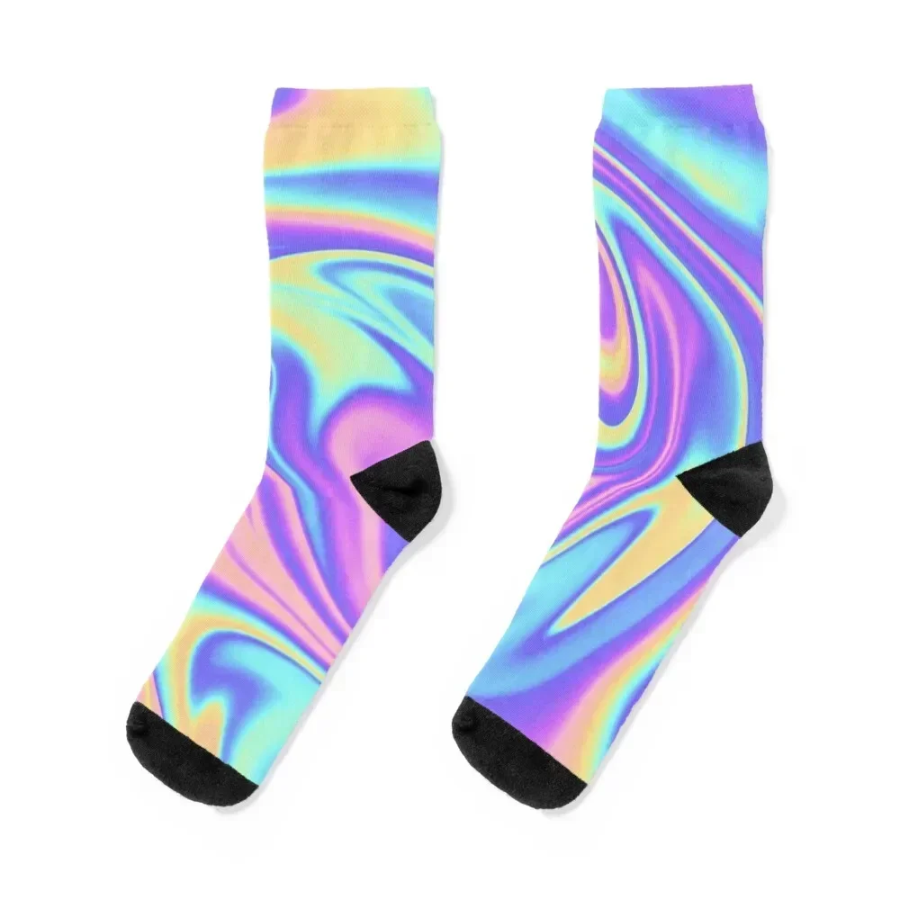 

HOLO iridescent Socks funny sock Crossfit Stockings compression Socks Women Men's