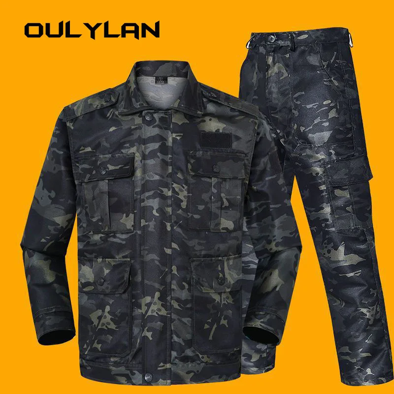 

Tactical Clothes Ruins New Style Camouflage Suit Men's Wear-resistant Tactical Camo Hiking Jacket Pants Set