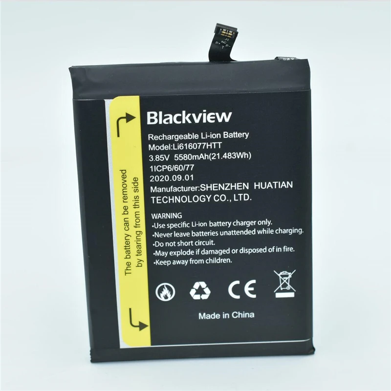 In stock for Blackview BV5100 battery 5580mAh High capacity Long standby time for Blackview Li616077HTT battery