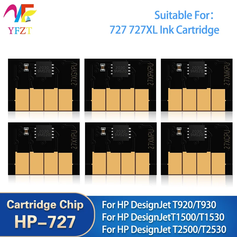 

Чип картриджа HP 727, новое обновление, чип HP727 для принтера HP DesignJet T920 T930 T1500 T1530 T2500 T2530