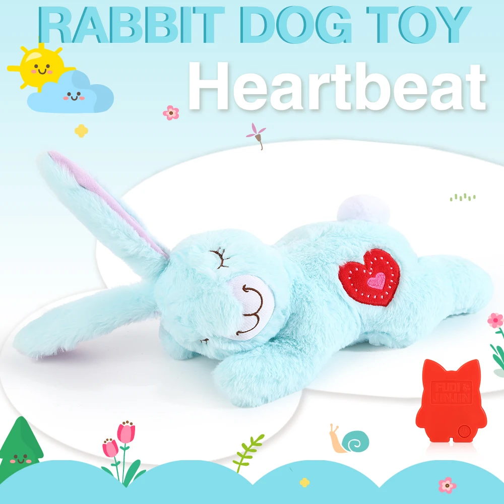 Rabbit Heartbeat Dog Toy for Puppy,Dog/Cat Behavioral Sleep Aid Puppy Toys,Puppy Heartbeat Stuffed Animal