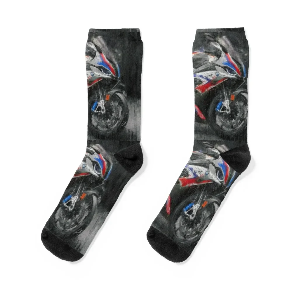 

Superbike M1000RR motorcycle - original artwork by Vart Socks Sports professional running Ladies Socks Men's