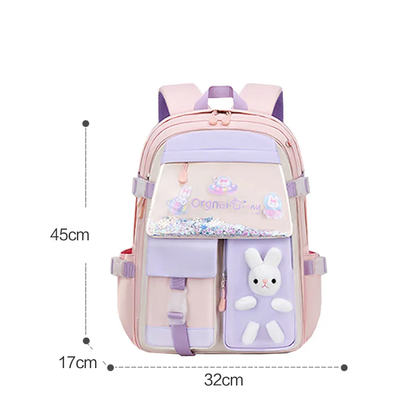 Cartoon Rabbit Backpacks for Children Fashion Large Capacity Waterproof Student School Bag Kid\'S Backpack Girls Boy Back Pack