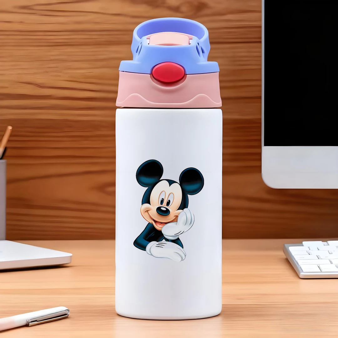 

Disney vacuum cup with classic Mickey Mouse cartoon design 304 stainless steel cartoon straw cup childrens water cup New Years g