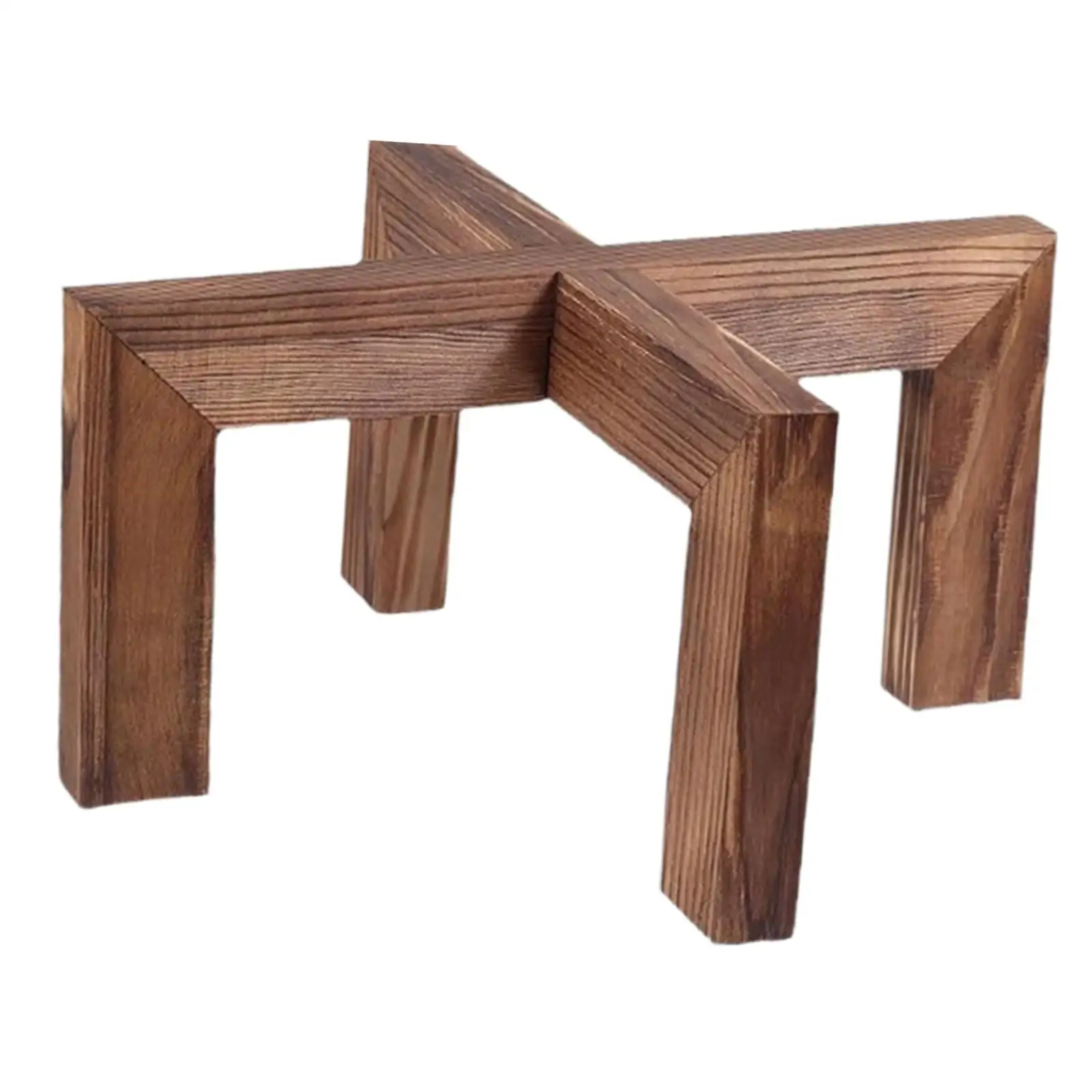 Wood Plant Stand Rustic Creative Plant Rack Home Decoration Plant Display Shelf for Garden Indoor Outdoor Kitchen Patio Office