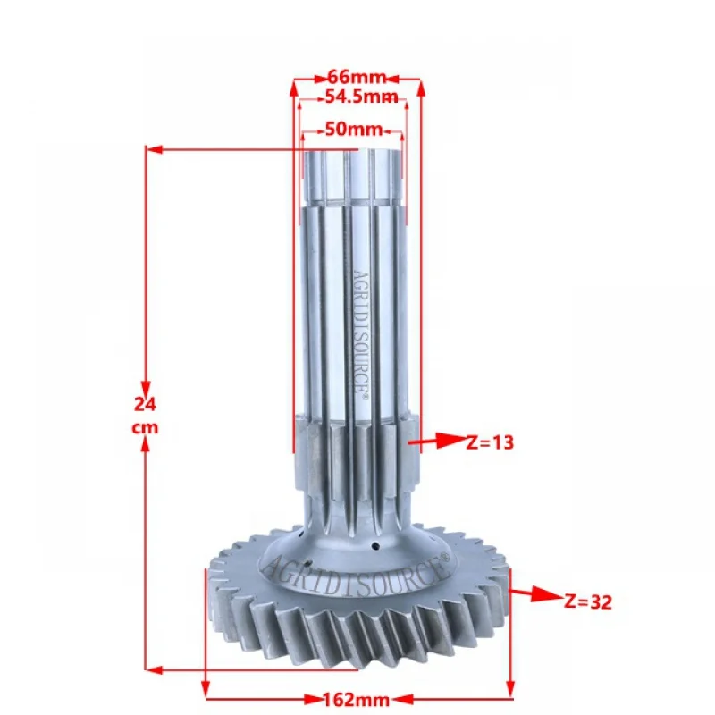 Affordable：For foton lovol part tractor Number TD2S37206001735 Gear shaft with variable speed normally engaged passive gear