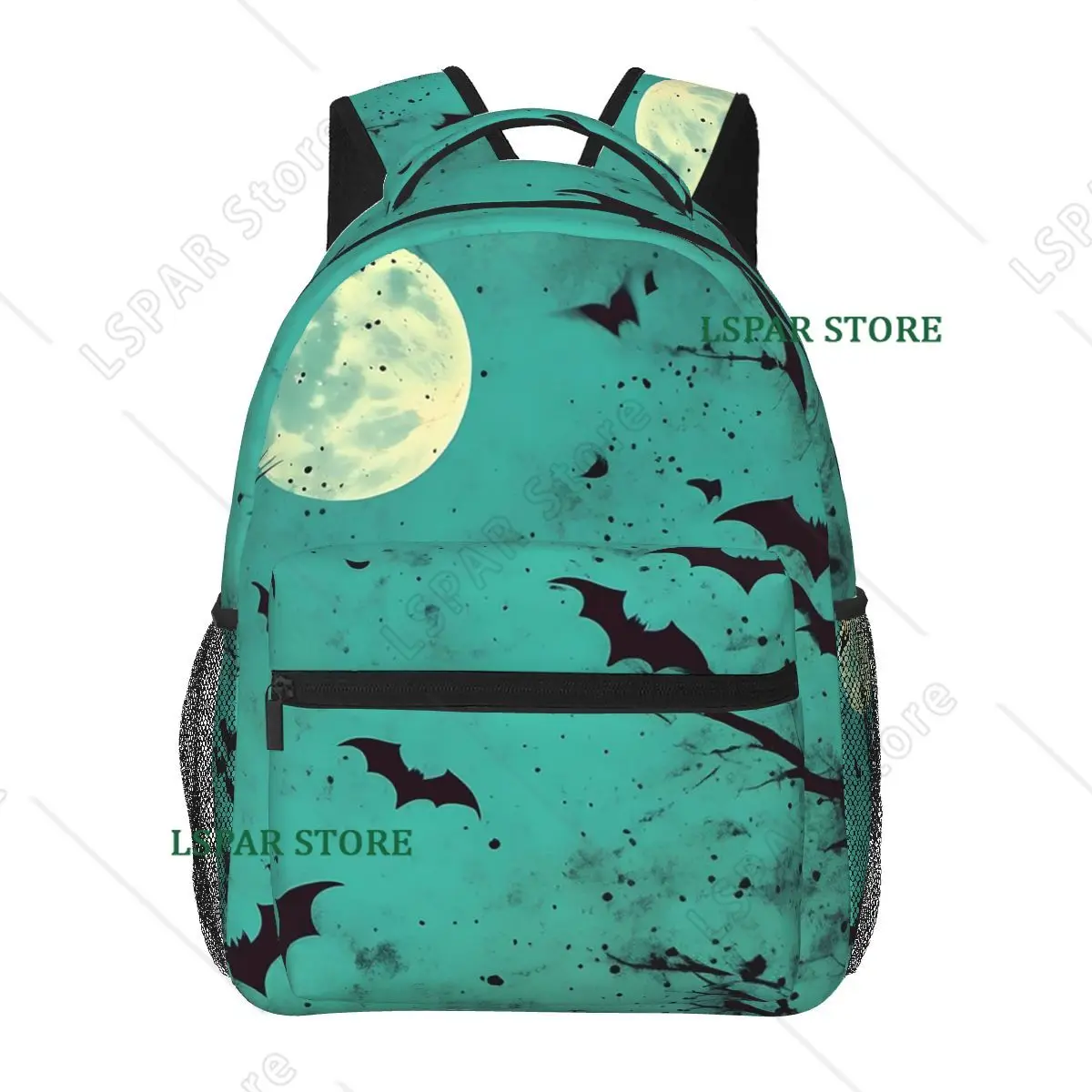 

Bat Cloud Halloween Day Of The Dead Student Backpack School Bag Hiking Travel Daypack for Men Women Bookbag Shoulder Bags