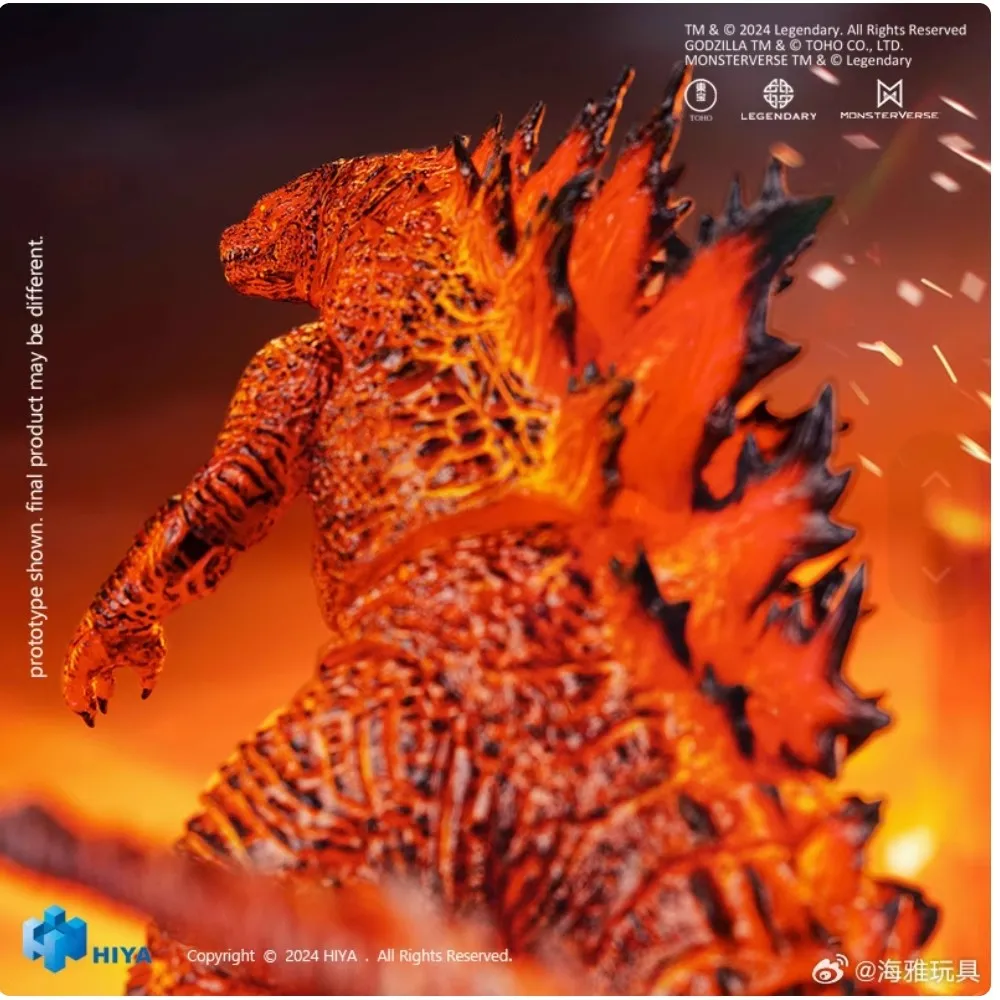 7inch Original Hiya Burning Godzilla Anime Figure Battle Version 2024 Wf Venue Limited Action Figure Children Toys Birthday Gift