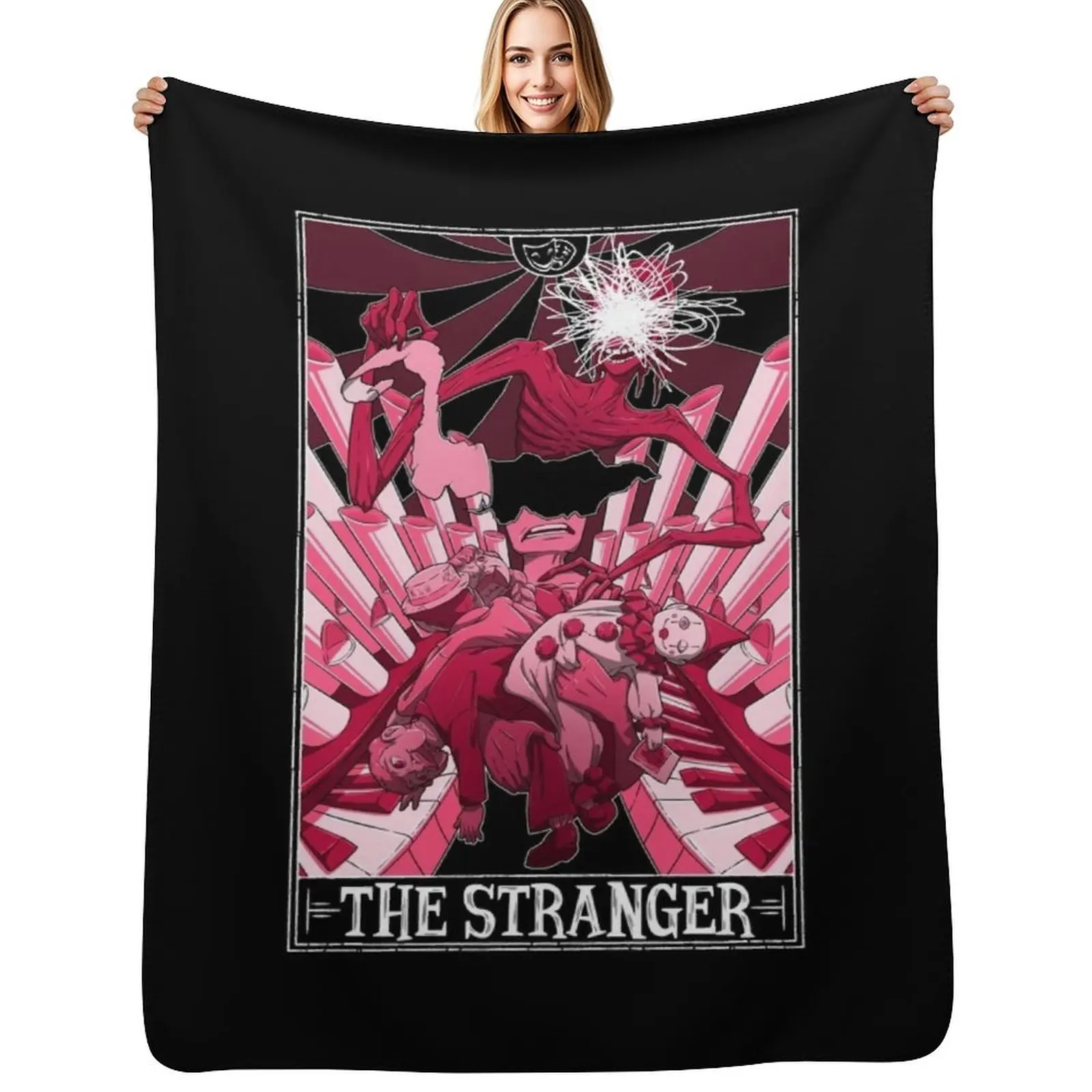 The Stranger Tarotesque - (Dark) Throw Blanket Cozy Microfiber Throw Blanket for Home Bedroom