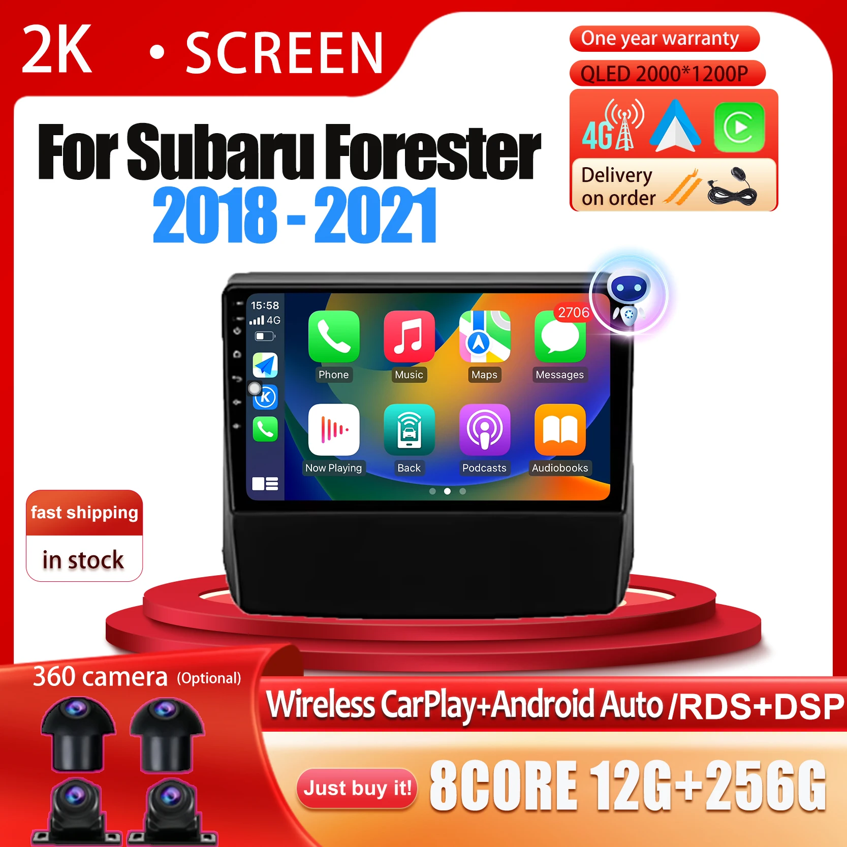 

Android 14 Car Radio For Subaru Forester 2018 2019 2020 2021 DPS Carplay Multimedia Stereo Player WiFi GPS Navigation Tools