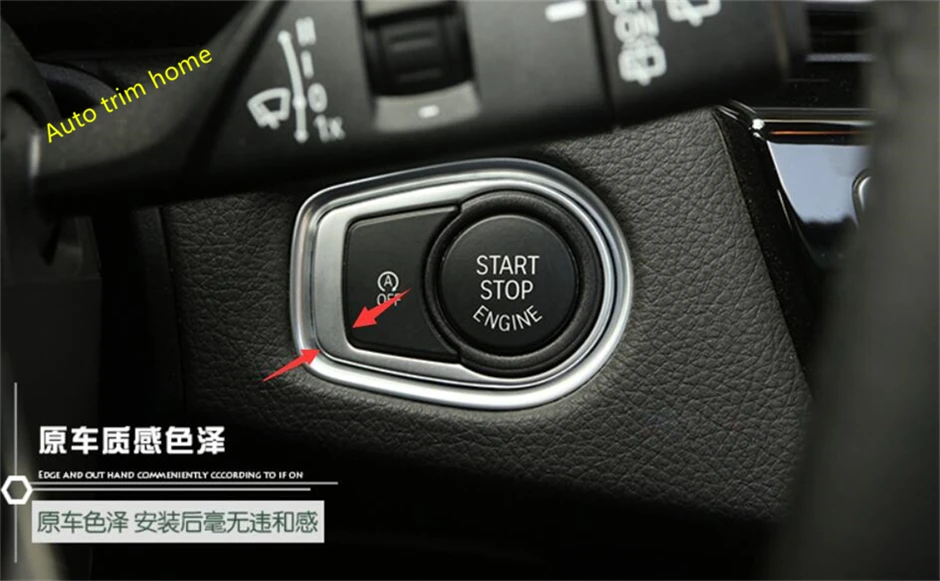 

Lapetus Matte Interior Fit For BMW 2 Series Active Tourer F45 F46 2015-2019 220i 228i Start Stop Engine Button Frame Cover Trim