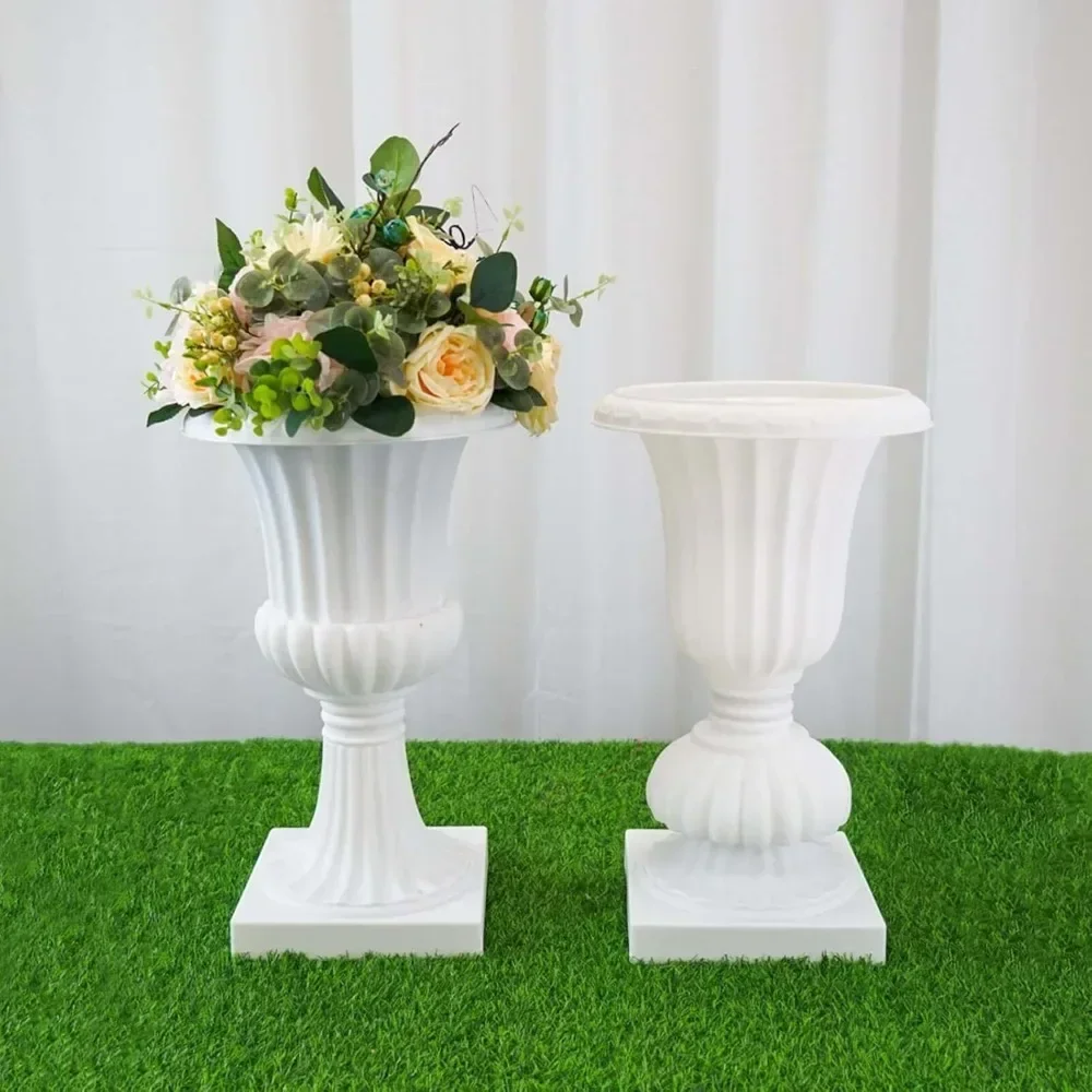 

2 Pack Flower Pots Floral Pedestal Flower Pot White Plant Stand for Wedding, Party, Event, Home, Stage, Garden Planters