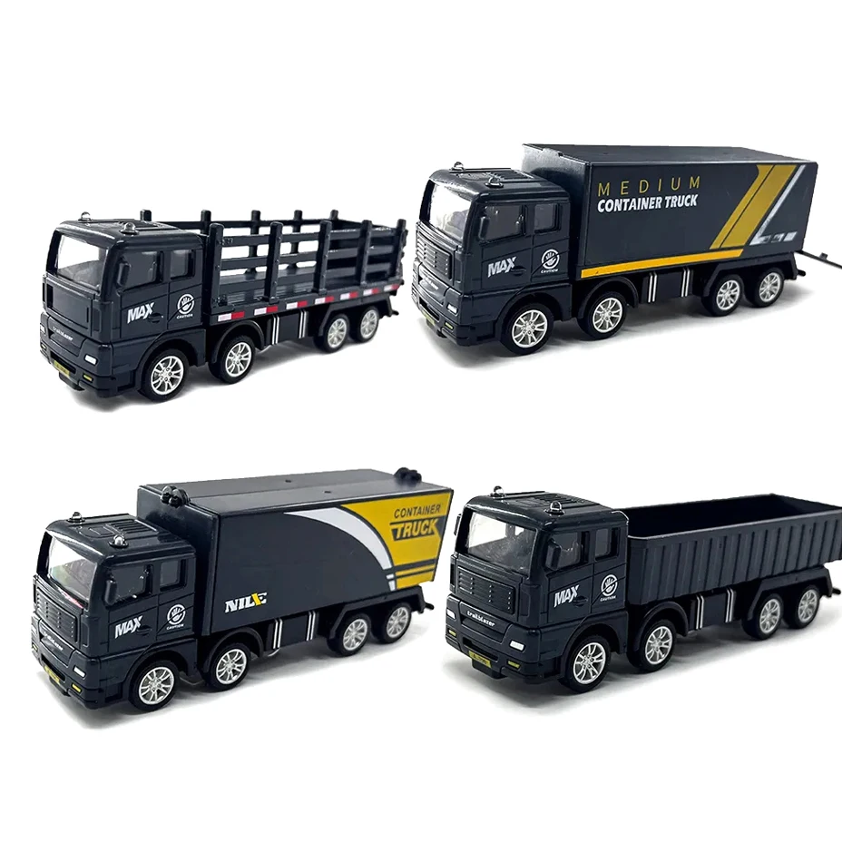 Transporter Container Truck Freight Vehicle Children Kids Pull Back Car Model Educational Toys for Boy Game Gift B140