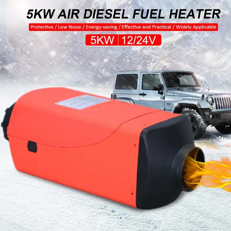 5KW Car Heater Diesel Air Heater 12V/24V With Silencer Remote Control Truck RV Trailer Air Diesel Parking Heater Car Accessories