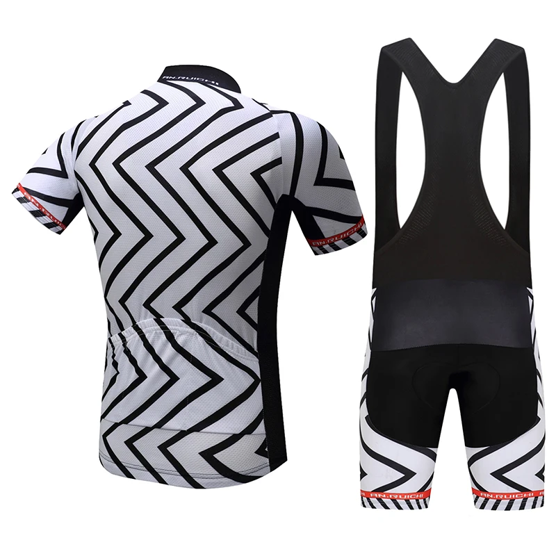 Summer Unisex Quick Dry Cycling Sets Geometry Pattern 3D Padding Cushion Sport Jerseys Customized/Wholesale Service