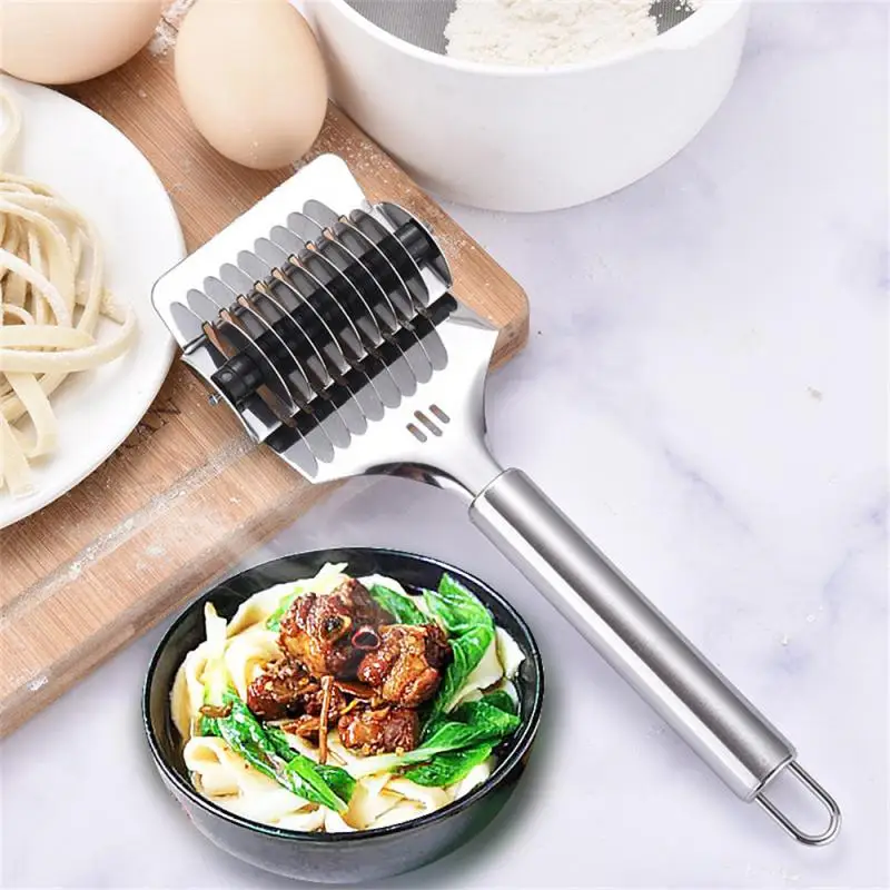 Stainless Steel Manual Spaghett Cutter Pasta Machine Dough Noodles Maker Ginger Garlic Roll Crusher Kitchen Cooking Gadgets