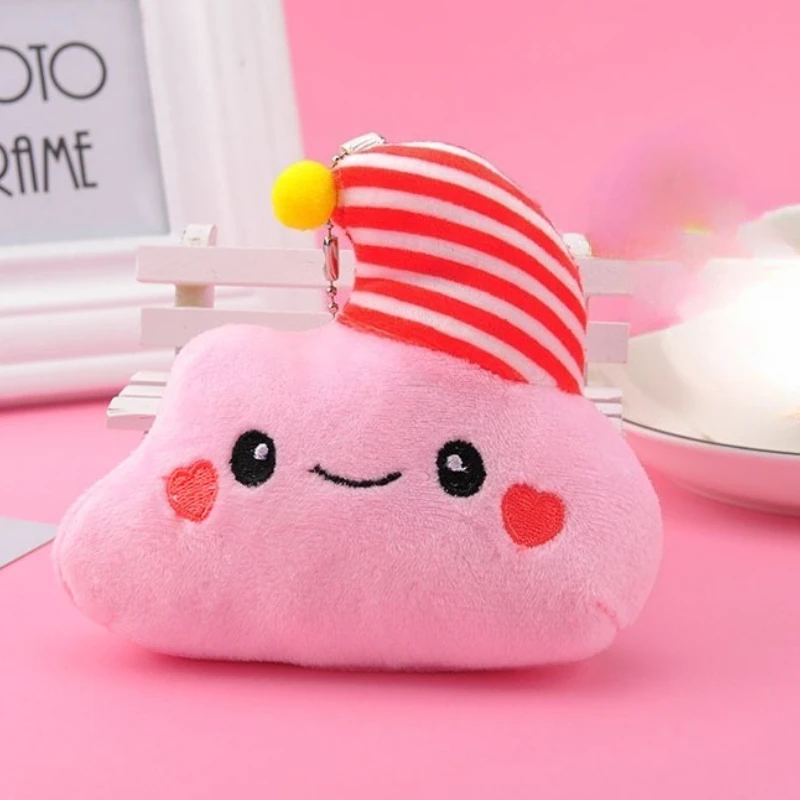 창의적인 별 달 태양 흰 구름 플러시 펜던트 장난감 귀여운 인형 플러시 키체인 액세서리 동물로 채워진 10CM 1개