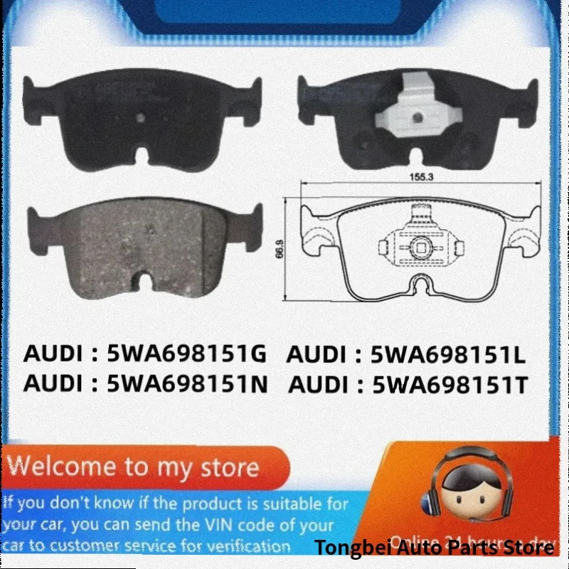 Front Brake Pads  For Audi A3 Allstreet (8YJ) Limousine (8YS, 8YM) Sportback (8YA, 8YF) A3L Limousine (888) / Auto Parts -22070