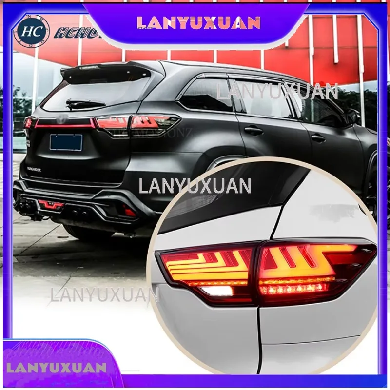 2026 HCMOTIONZ factory LED 2014-2019 tail light 100% waterproof assembly DRL Start UP Animation Highlander rear lamp for Toyota