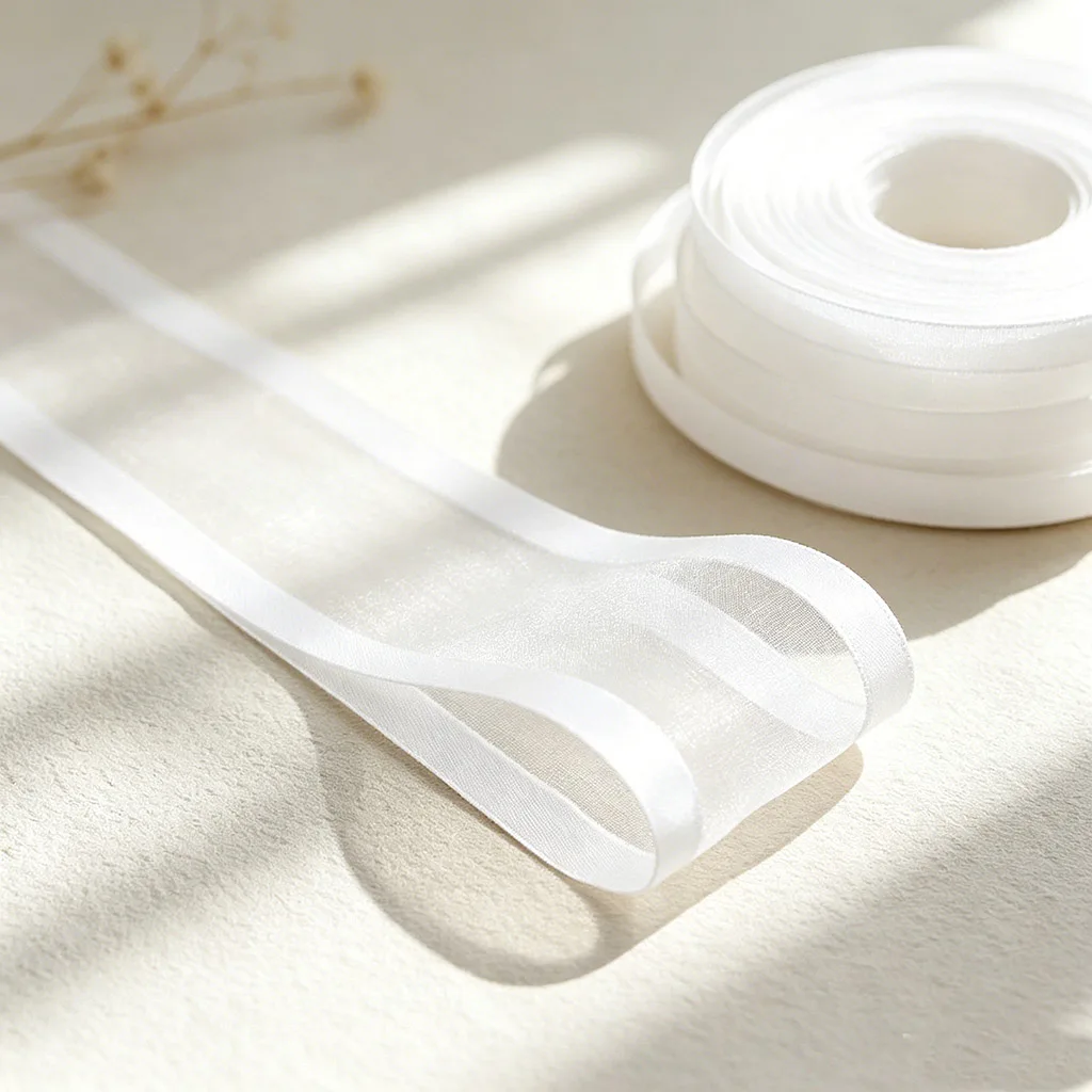 (10 Yards/roll) 40mm White Soft Organza Ribbon Broadside Wholesale Gift Wrapping Decoration Handmade DIY Ribbons