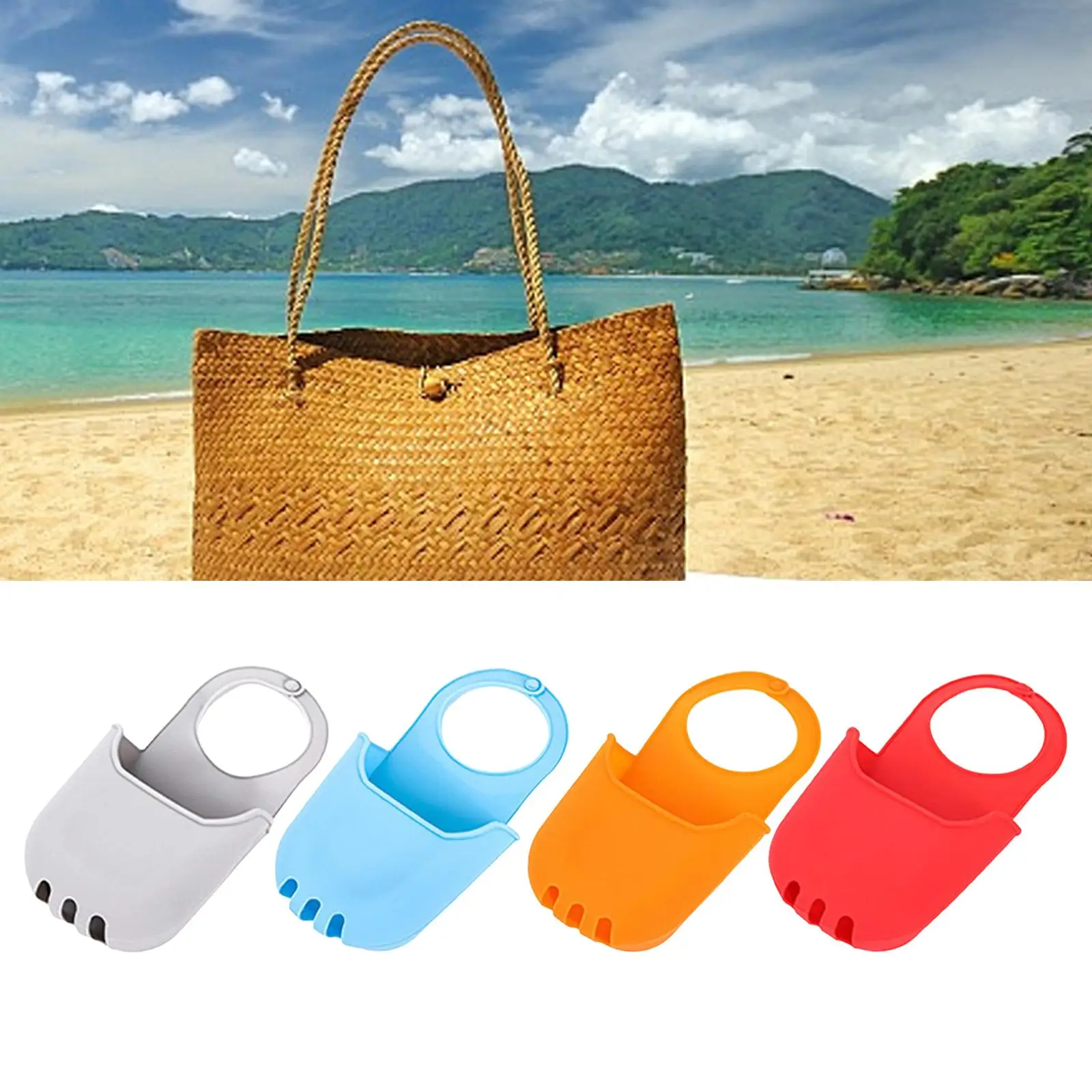 Suporte do telefone para cozinha ao ar livre, bolsa de praia, armazenamento, moda, cesta do sabão