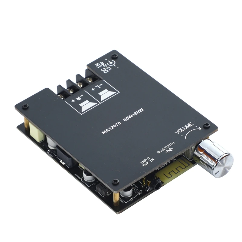 

NEW DC24V Bluetooth 5.0 MA12070P 2*80W 2.0 Channel Class D Audio Digital Amplifier Board