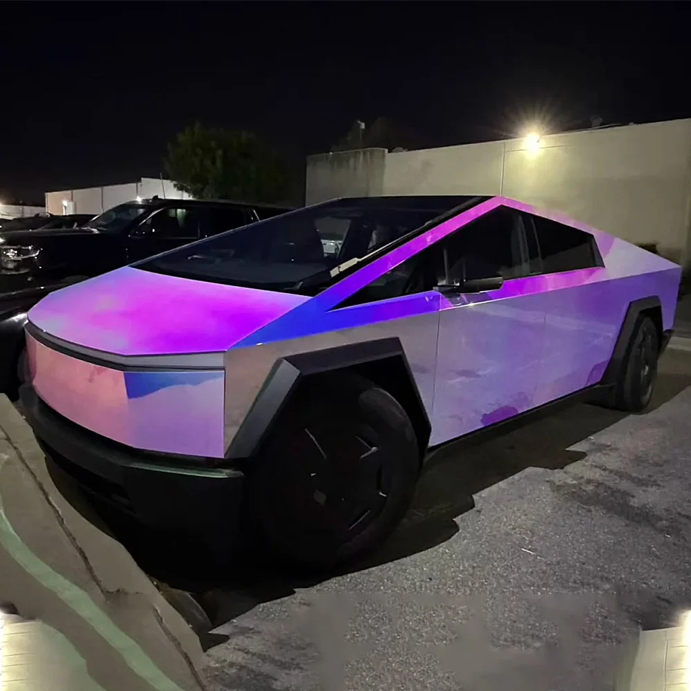 DIY Color Rainbow Gradient For Tesla Cybertruck 2024-2026 Pre-cut PPF PET Paint Protection Film Color Changing Film Anti-Scratch