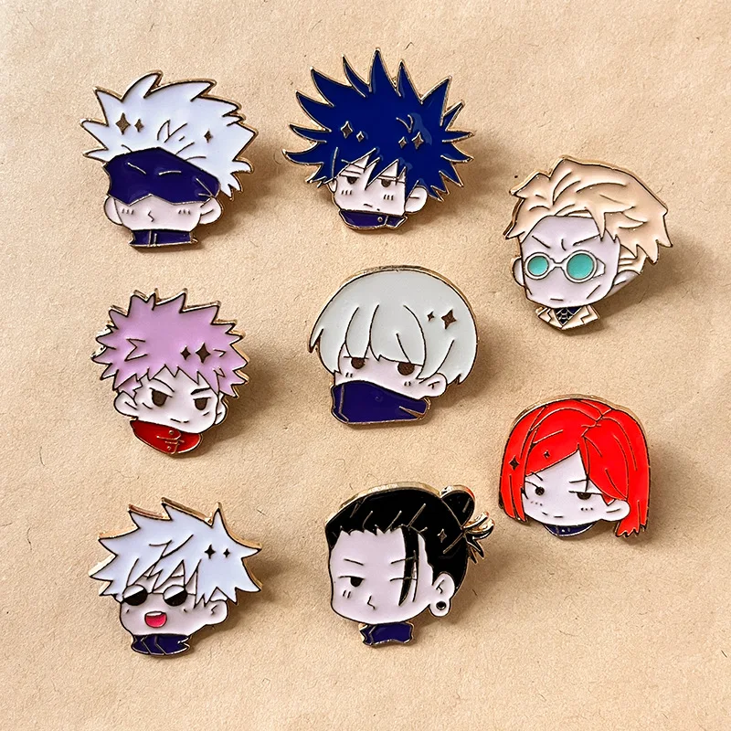 

Аниме дзюдзюцу кайсен Годзё Сатору булавка милый металлический значок для студентов украшение рюкзака аксессуар унисекс