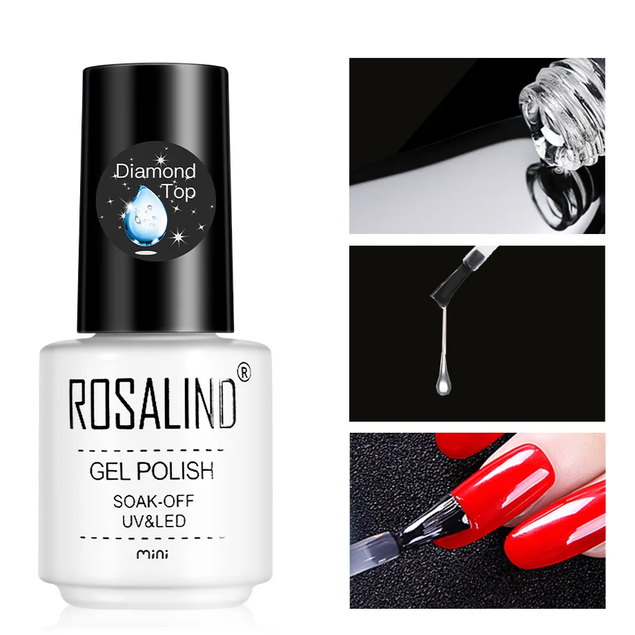 Rosalind 12 Stuks Craquelé Gel Nagellak Kraken Nagellak Sneldrogende Nail Art Gel Voor Uv Semi-Permanente Met Basis Top Coat