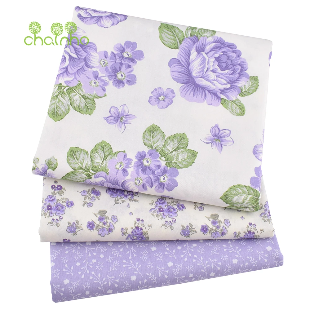 Chainho,Printed Twill Weave Cotton Fabric,Patchwork Cloth,DIY Sewing Quilting Material,Cartoon Series,3 Specification,3C62