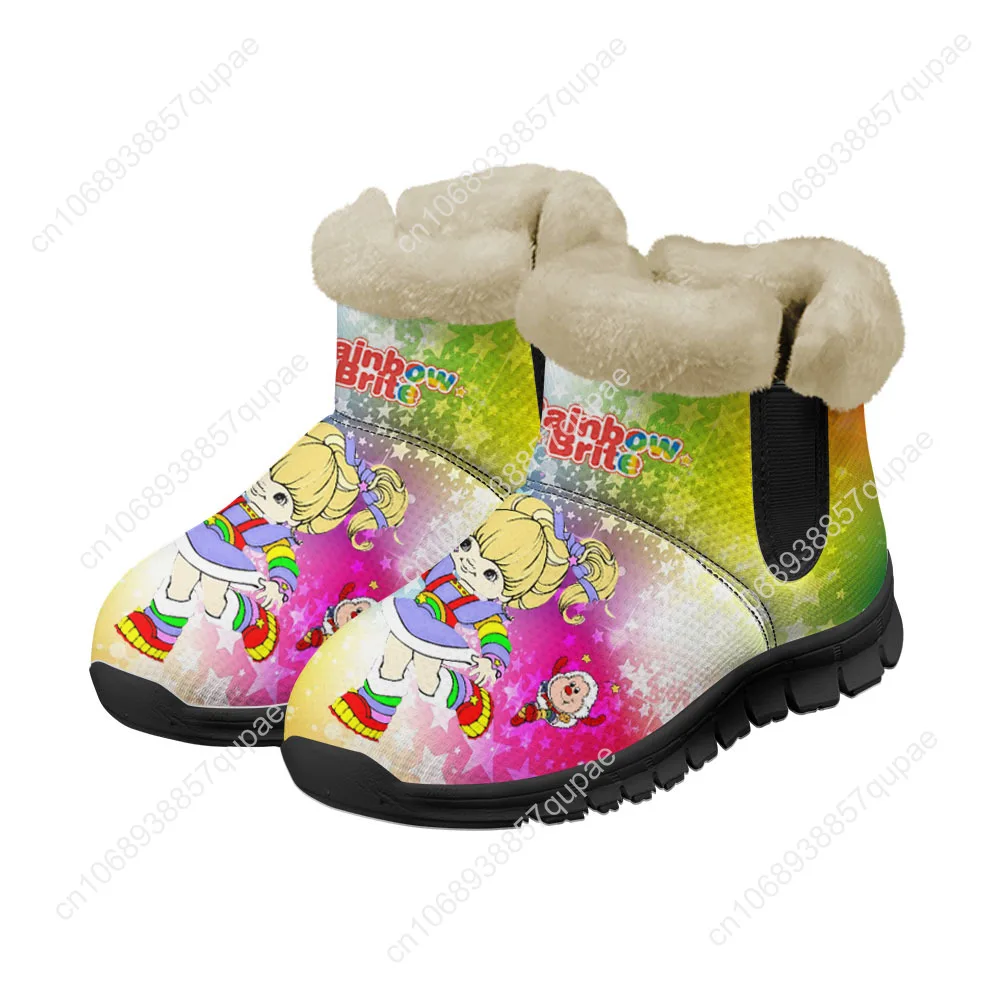 Brite Rainbow Snow BOOTS บุรุษสตรีวัยรุ่นรองเท้าอุ่นคุณภาพสูงสบายๆน้ําหนักเบาคู่กีฬารองเท้าผ้าใบที่กําหนดเอง