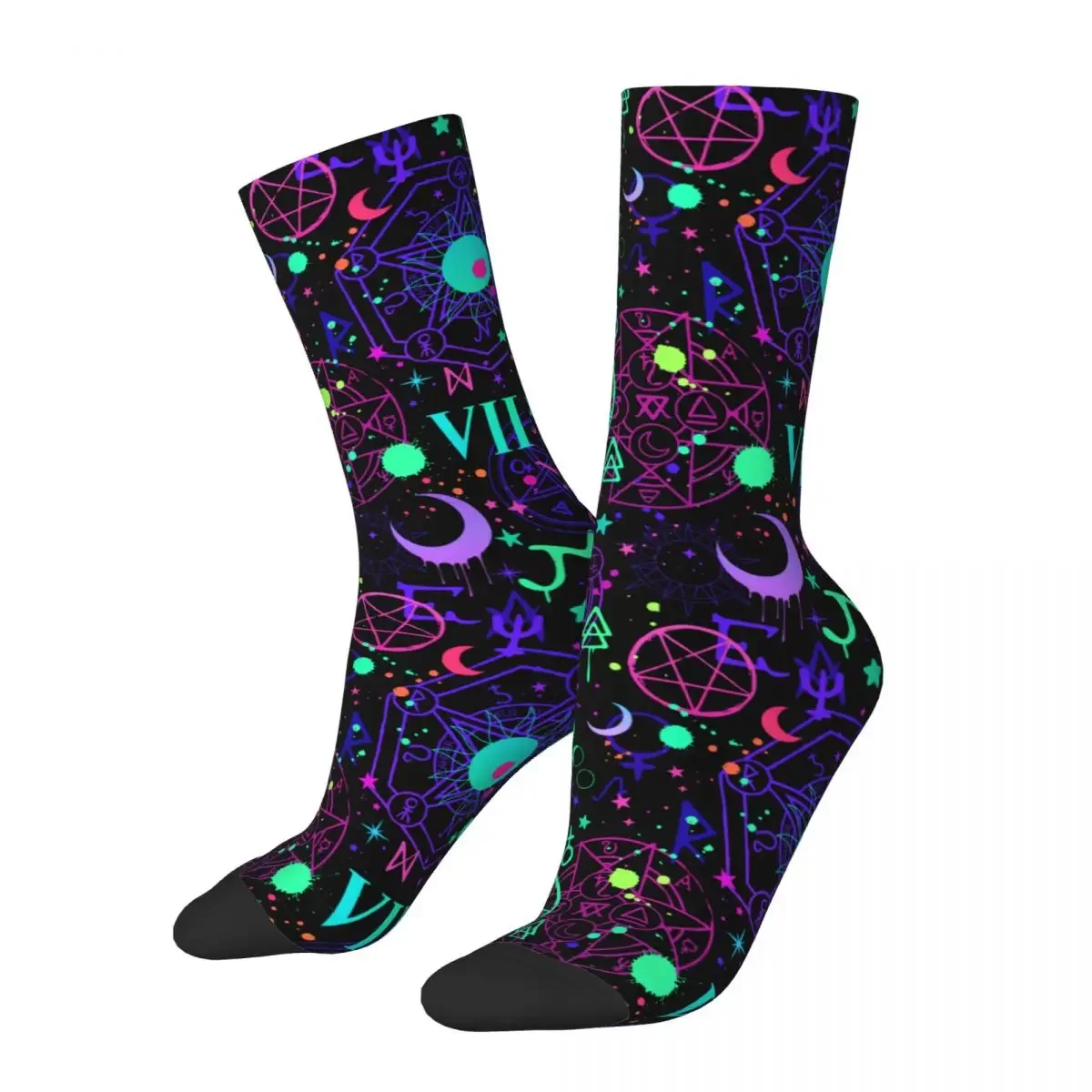 

New Male Men Socks Harajuku Magical Cosmic Signs Sock Polyester Sport Women's Socks Spring Summer Autumn Winter