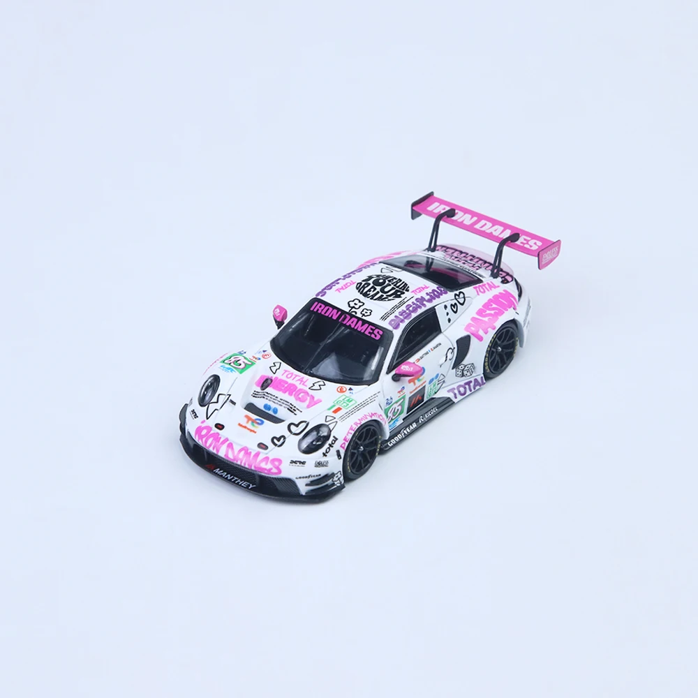 StarRace 1:64 Sports Car Diecast Alloy Model Pink White Race Livery Mini Simulation Vehicle Adult Hobby Display Collectible Toy view 2