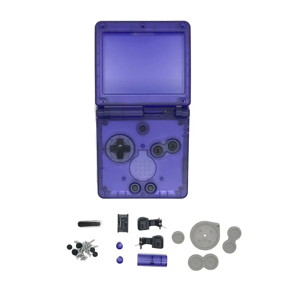 حافظة شفافة ل GBA SP وحدة تحكم حافظة شفافة ل Gameboy Advance SP كلاسيك NES Shell مع أزرار و منصات موصل
