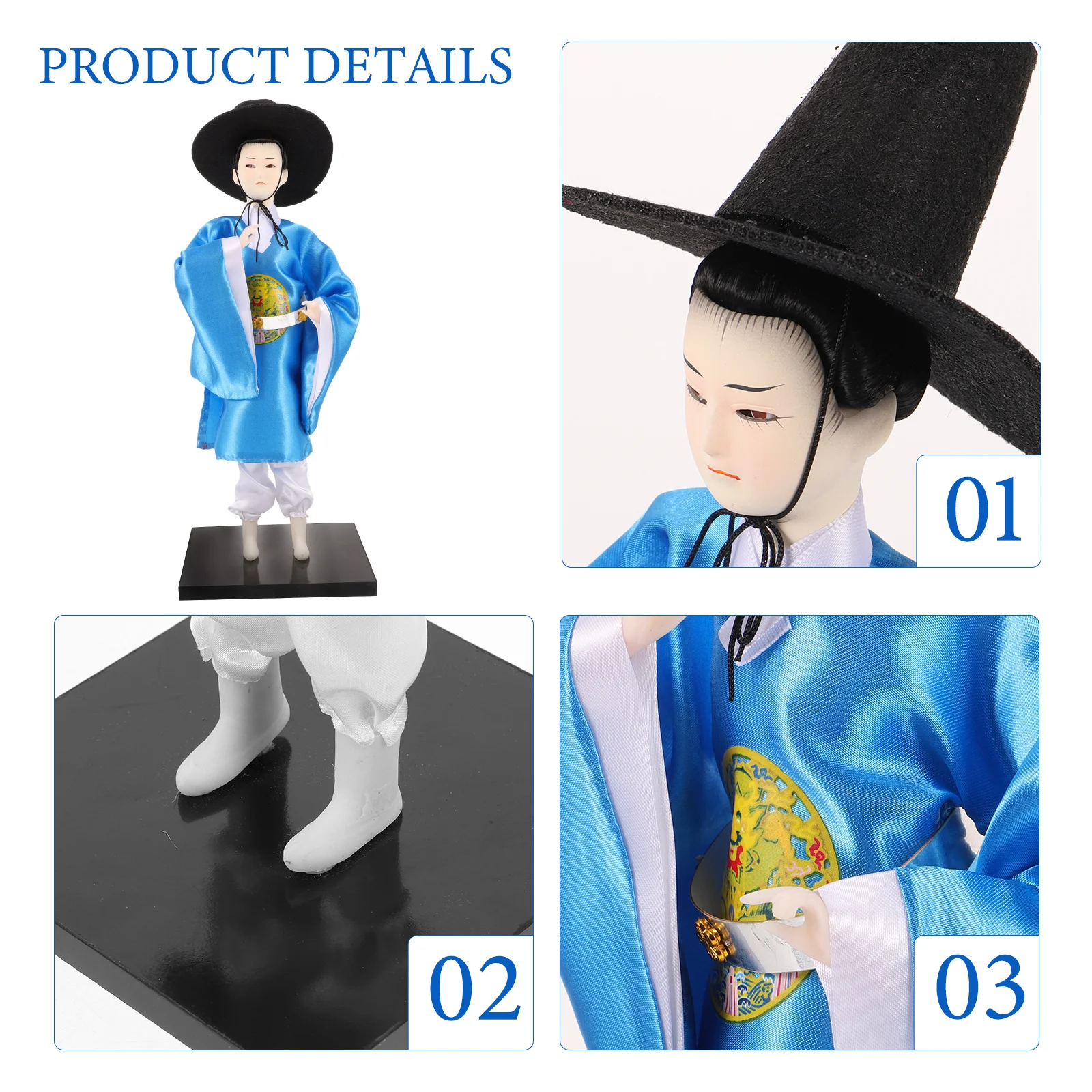 

Korean Style Ornaments Figurines Statuette Traditional Dress Hanbok Boy Cloth